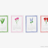 Botanical Birth Month Flower 2025 Watercolor Desk Calendar