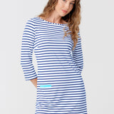 Navy Stripe Cabana Shift Dress