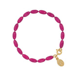 Charleston Rice Bead Bracelet (Camelia)