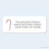 Candy Cane Return Address Labels