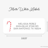 Candy Cane Return Address Labels