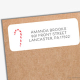 Candy Cane Return Address Labels