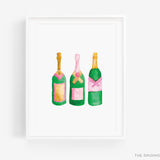 Champagne Bottle Art Print