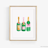Champagne Bottle Art Print