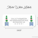 Christmas Topiary Return Address Labels