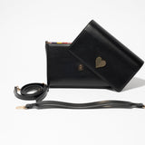 Convertible Clutch Crossbody - Black/Cream
