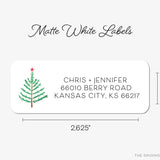 Evergreen Branch Christmas Return Address Labels