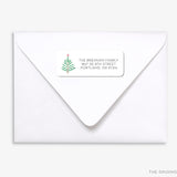 Evergreen Branch Christmas Return Address Labels