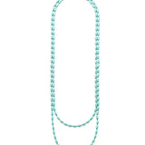 Charleston Rice Bead Necklace (Turquoise)