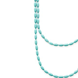 Charleston Rice Bead Necklace (Turquoise)