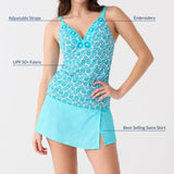 Rosemary Beach Embroidered Tankini Top