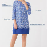 Seaside Floral Cabana Shift Dress