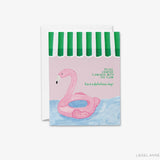 Flamingo Floaty Greeting Card