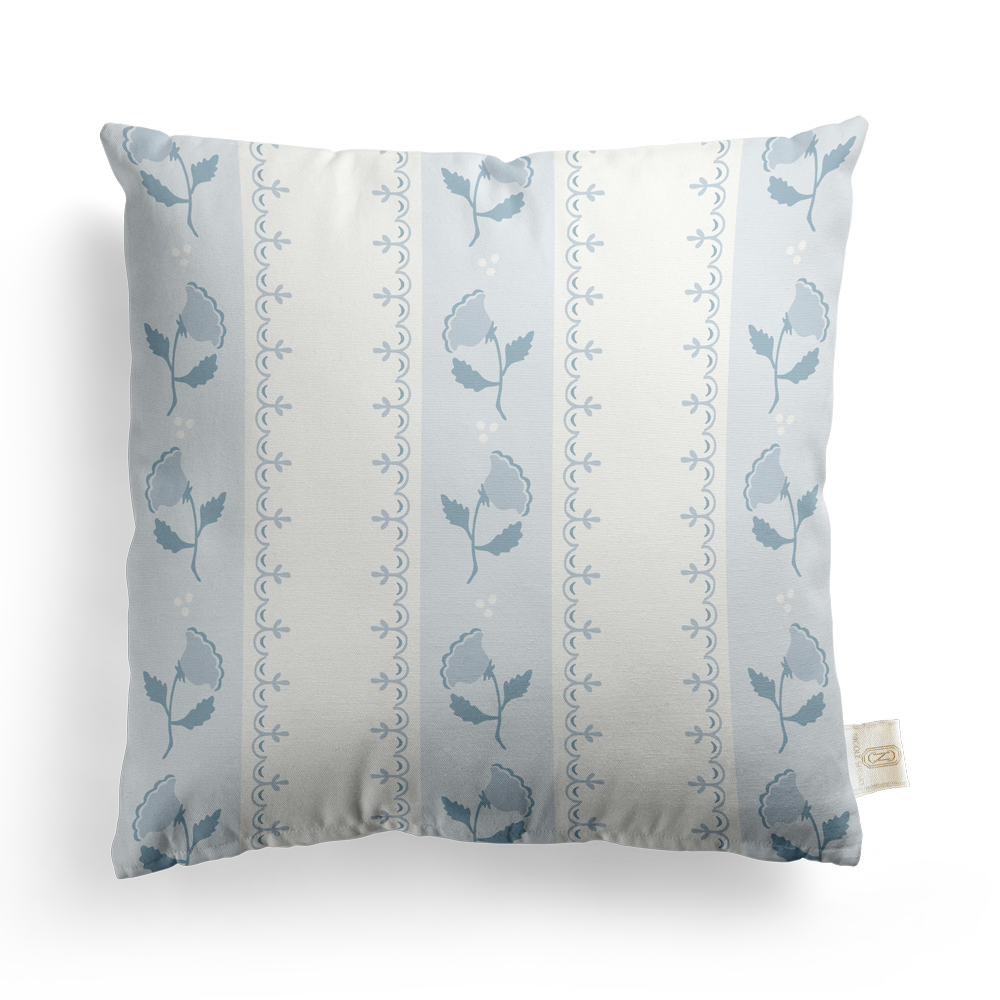 Fretwork Floral Pillow Cover | Featuring Fiesta Colorway