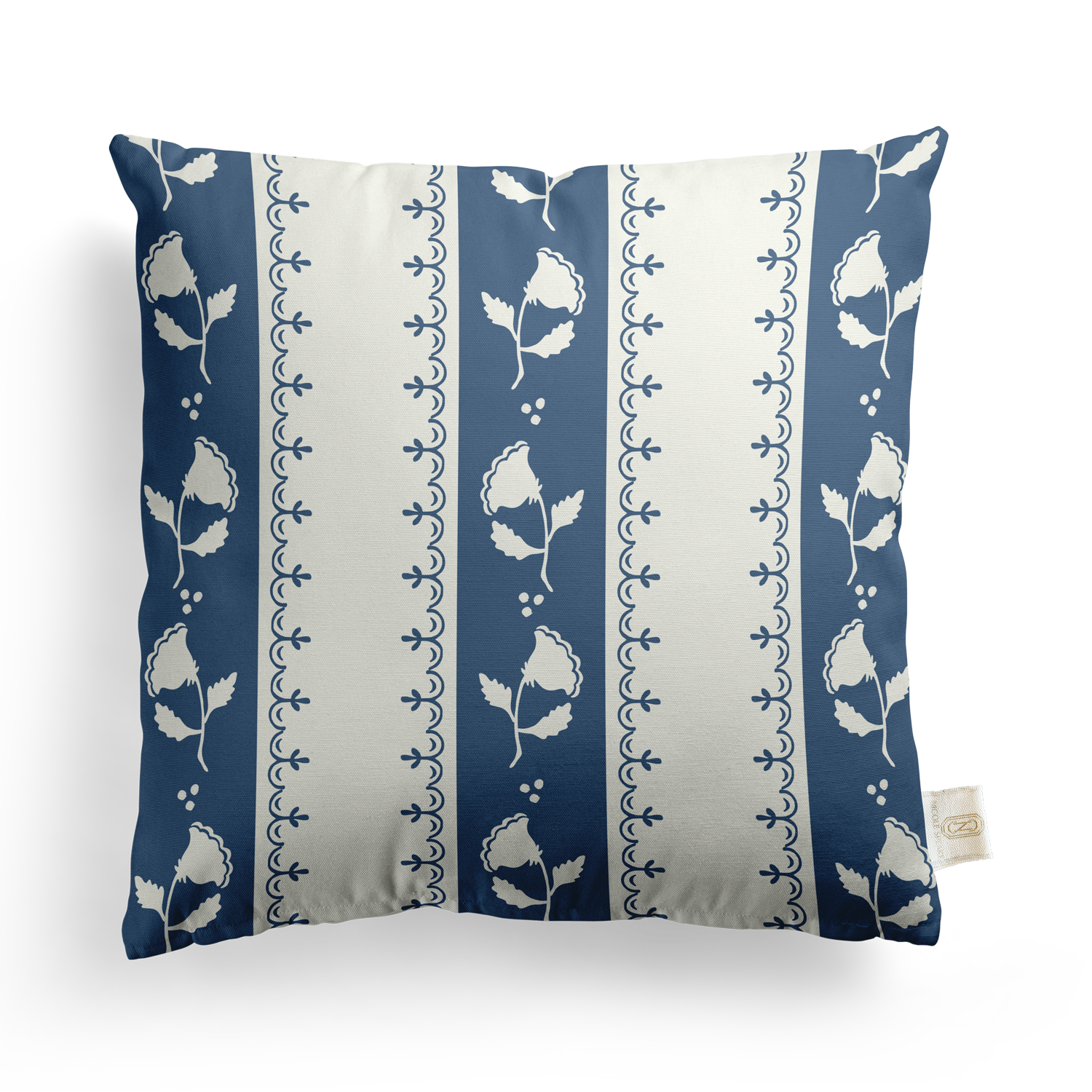 Fretwork Floral Pillow Cover | Featuring Fiesta Colorway