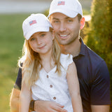 American Flag Bow Baseball Hat (Girls)