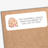 Gingerbread House Return Address Labels