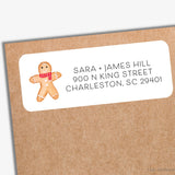 Gingerbread Man Return Address Labels