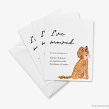 Goldendoodle Moving Announcement