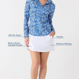 White 15" Skort