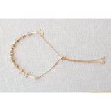 Gold Pave Cross Slider Bracelet