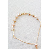 Gold Pave Cross Slider Bracelet