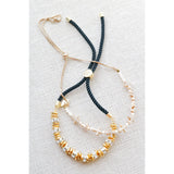 Gold Pave Cross Slider Bracelet