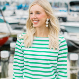 Green Breton Stripe Shirt by NAVYBLEU