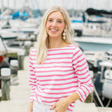 Pink Breton Stripe Shirt by NAVYBLEU