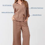 Sand Gauze Button Down Shirt
