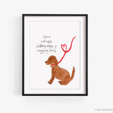 Love is Dog Art Print