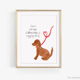 Love is Dog Art Print