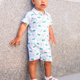 Tee time boys romper