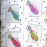 Multi Color Golf Bag Cart Linen Cocktail Napkins