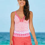 Coral Side Tie Swim Skirt