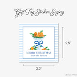Orange Clove Holiday Bowl Personalized Gift Stickers