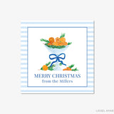 Orange Clove Holiday Bowl Personalized Gift Stickers