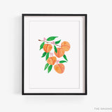 Peach Branch Art Print