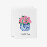Peonies in Ginger Jar Greeting Card
