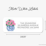 Peony Ginger Jar Return Address Labels