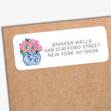 Peony Ginger Jar Return Address Labels