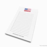 Personalized American Flag Notepad