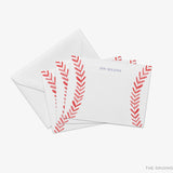 Personalized Baseball Seams Flat Notes