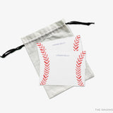 Personalized Baseball Seams Flat Notes