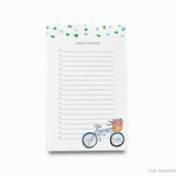 Personalized Bicycle with Basket Notepad