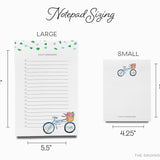 Personalized Bicycle with Basket Notepad
