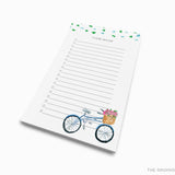 Personalized Bicycle with Basket Notepad