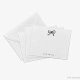 Personalized Black Bow Flat Notes
