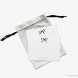 Personalized Black Bow Flat Notes