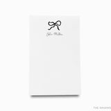 Personalized Black Bow Notepad